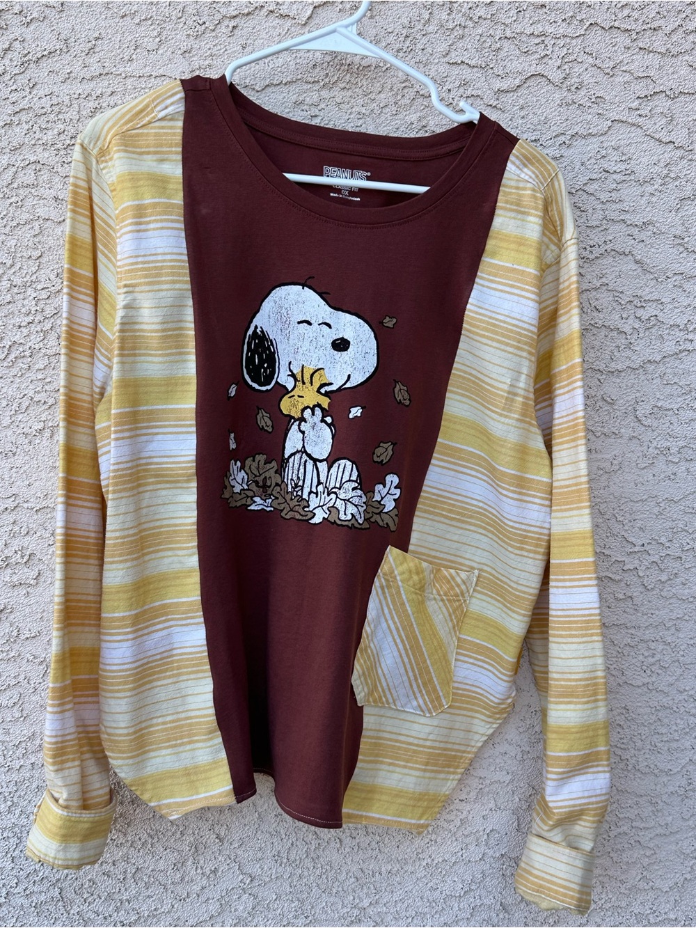 Snoopy Upcycled Fall Flannel
